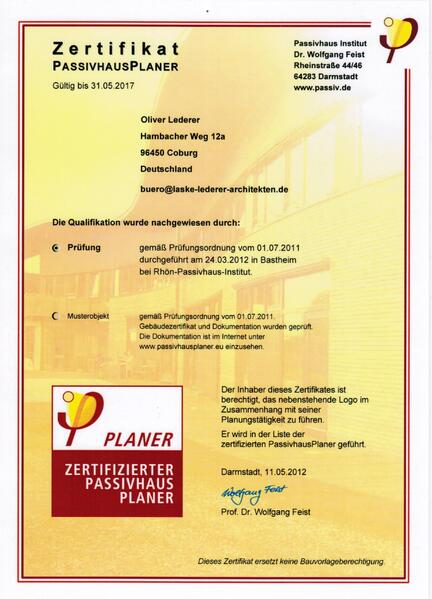 Energieberatung Passivhausplanung - Zertifizierter Passivhausplaner